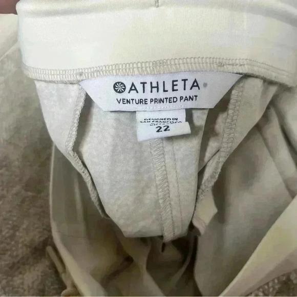 ATHLETA Venture Printed Pant, Viper Grey SIZE 22 Lightweight Workout Exercise - Picture 6 of 6